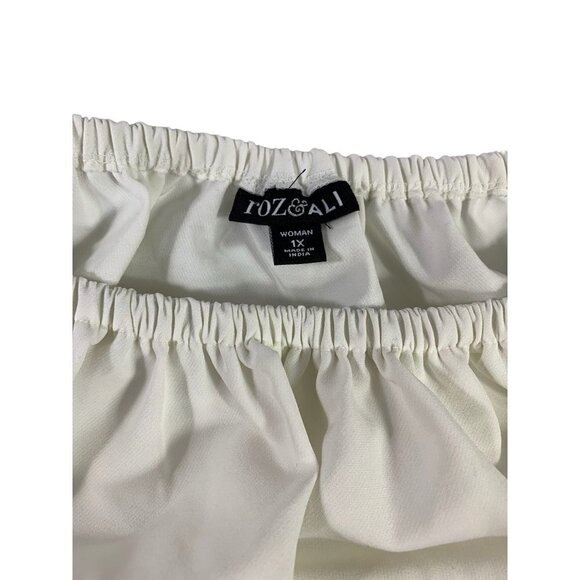 Roz & Ali Women's Ruffled Pearl Blouse - Picture 4 of 7